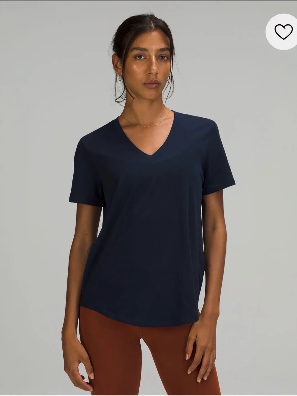 lululemon athletica Purple V-Neck Short Sleeve Tee